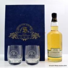 GARNHEATH 1973 24 YEAR OLD SIGNATORY 10TH ANNIVERSARY WITH 2 GLASSES SET