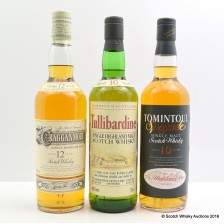 Cragganmore 12 Tullibardine 10 Tomintoul 10