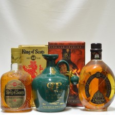 KING OF SCOTS 12 YEAR OLD  DIMPLE 15 YEAR OLD   FLAGON Q   P LAND 12 YEAR OLD