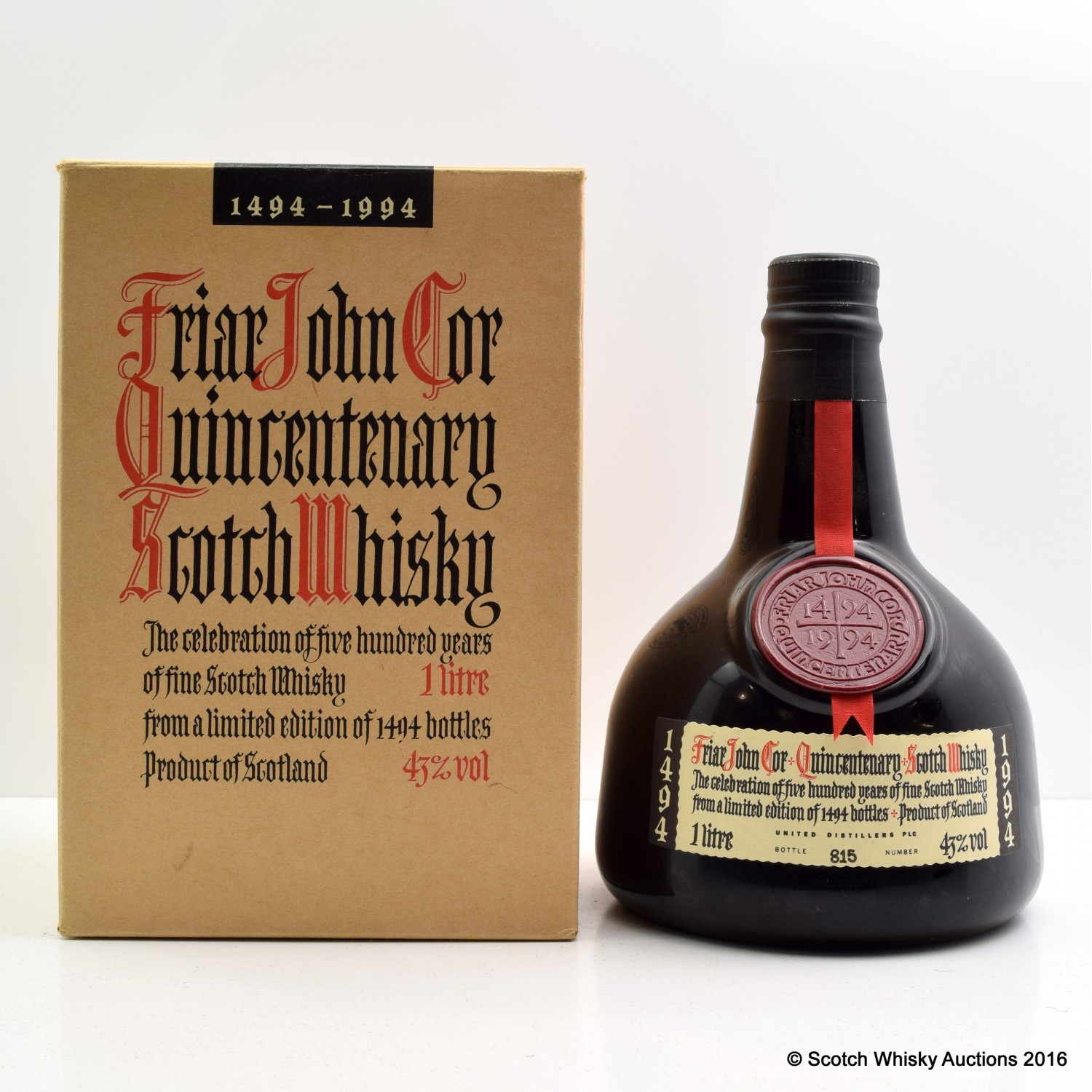 Friar John Cor Quincentenary 1L The 64th Auction Scotch Whisky Auctions