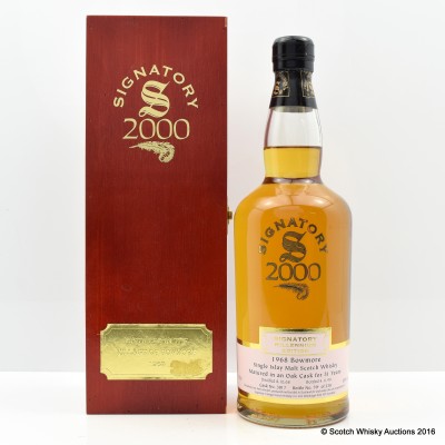 Bowmore 1968 31 Year Old Signatory Millennium Edition