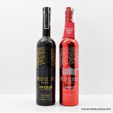 BELVEDERE UNFILTERED RARE DIAMOND RYE VODKA   BELVEDERE RED SPECIAL EDITION VODKA