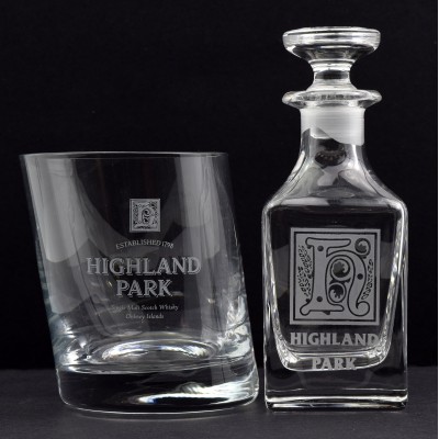 Highland Park Glass & Highland Park Decanter