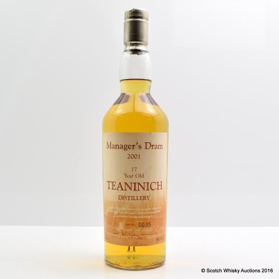 Manager's Dram Teaninich 2001 17 Year Old