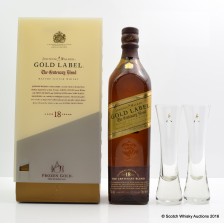 Johnnie Walker Gold Label Centenary Blend 18 With Glasses