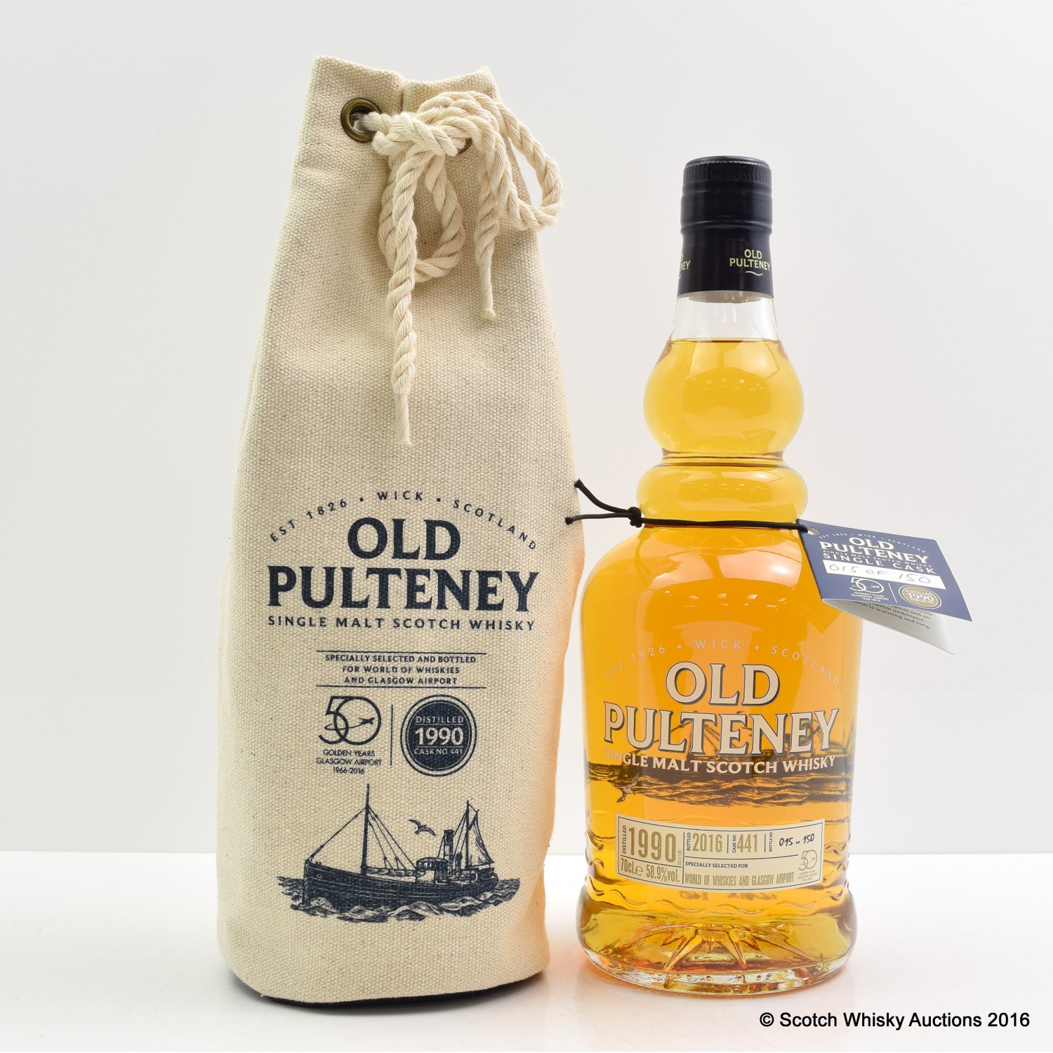 Old Pulteney 1990 Single Cask 441 Glasgow Airport 50th Anniversary