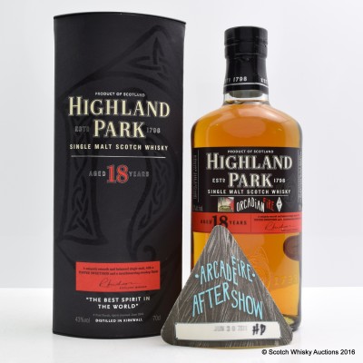 Highland Park 18 Year Old Arcade Fire Bottling & After Show Pass