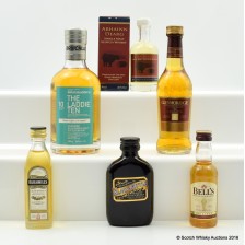 ASSORTED SMALL WHISKY X 6 INCLUDING GLENMORANGIE LASANTA 10CL
