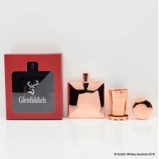 Glenfiddich Copper Hip Flask Telescopic Dram Cups X 2