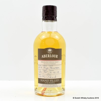 Aberlour 15 Year Old Distillery Only Hand Filled Bourbon Cask