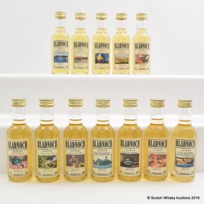 Bladnoch Calendar Series Miniatures 12 x 5cl