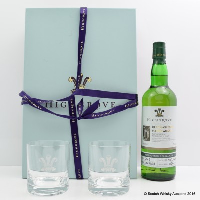 Laphroaig 2002 12 Year Old Highgrove #6075 with Glasses Set