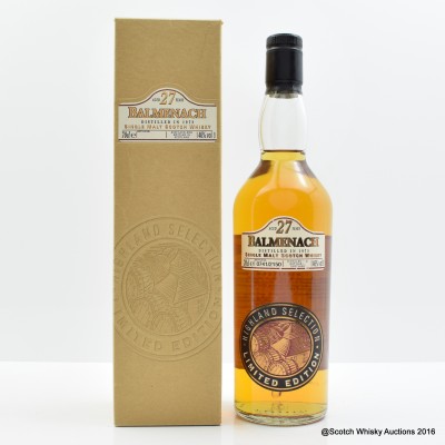 Balmenach 1973 27 Year Old Highland Selection