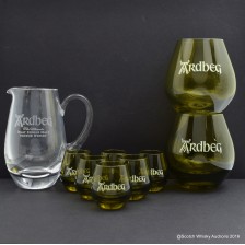 Assorted Ardbeg Glasses Water Jug