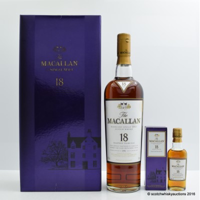 Macallan 18 Year Old 1991 & Mini Set 5cl