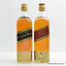 JOHNNIE WALKER RED LABEL 26 2 3 FL OZ   JOHNNIE WALKER EXTRA SPECIAL OLD BLACK LABEL 26 2 3 FL OZS