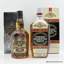 CHIVAS REGAL 12 YEAR OLD   STEWART S CREAM OF THE BARLEY 1L