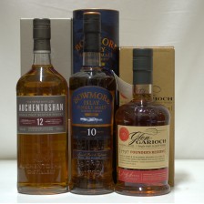Bowmore Tempest Glen Garioch 12 Auchentoshan 12