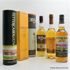 Arran 10 Fettercairn 12 Glenmorangie 10