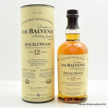 BALVENIE 12 YEAR OLD DOUBLEWOOD WITH LEATHER COASTERS X 4
