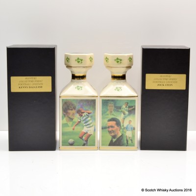 Pointers Football Legends Decanters x 2 - Jock Stein & Kenny Dalglish