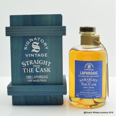 Laphroaig 1992 11 Year Old Port Finish Signatory Straight From The Cask 50cl