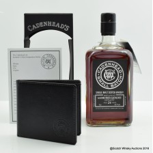 GLENROTHES GLENLIVET 1990 24 YEAR OLD CADENHEAD S WITH NOTEPAD   WALLET