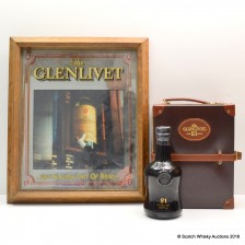 Glenlivet 21 1740 S Replica In Leather Suitcase Glenlivet Framed Picture