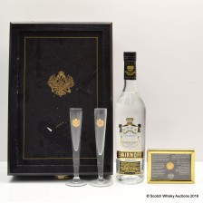 Smirnoff Black Presentation Case With Gold Coin Glasses