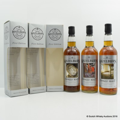 Hazelburn 8 Year Old First Edition Collection 3 x 70cl