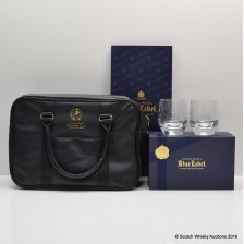 Johnnie Walker Explorer S Club Collection Leather Bag Gift Bag Blue Label Tumblers X 2