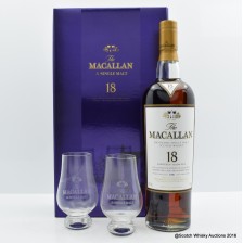 Macallan 18 1990 With 2 Glencairn Glasses