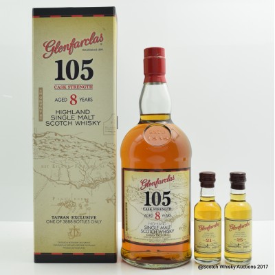 Glenfarclas 105° 8 Year Old 1L & Minis 2 x 5cl Taiwan Exclusive Batch 2