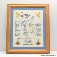 WHISKY TRAIL FRAMED EMBROIDERY