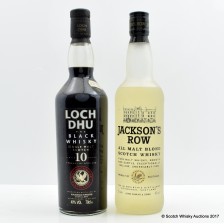 LOCH DHU 10 YEAR OLD THE BLACK WHISKY   GLENKINCHIE JACKSON S ROW BLONDE MALT