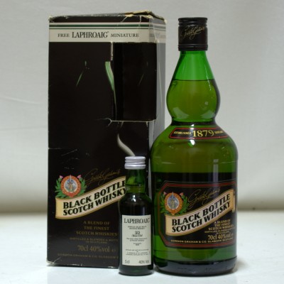 Black Bottle Old Style With Pre Royal Warrant Laphroaig 10 Year Old Mini 5cl