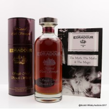 EDRADOUR 1998 NATURAL CASK STRENGTH WITH  THE MYTH  THE MAFIA   THE MAGIC  BOOK BY ANDREW CAMERON