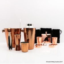Glenfiddich Copper Hip Flask Collapsible Cups X 2 Cocktail Kit