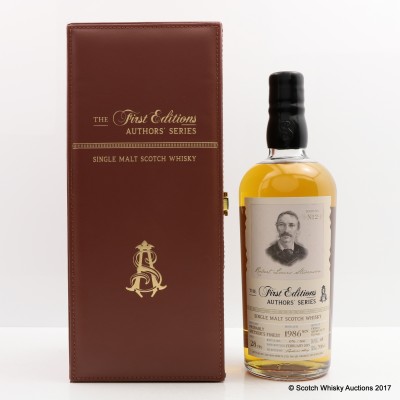 Probably Speyside's Finest Distillery 1986 26 Year Old THE FIRST EDITIONS AUTHORS' SERIES NO. 2 Robert Louis Stevenson