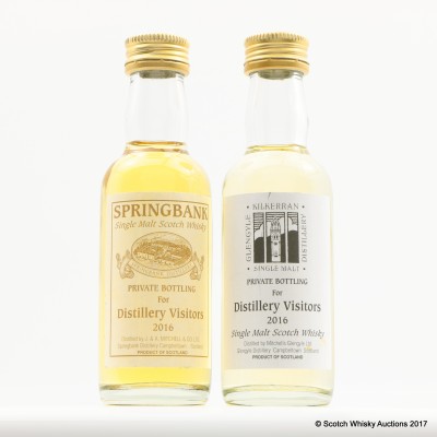 Springbank Distillery Visitors 2016 Mini 5cl & Kilkerran Distillery Visitors 2016 Mini 5cl