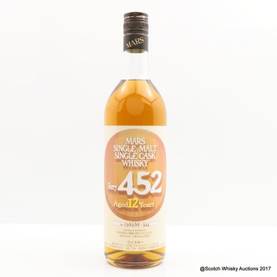 MARS 1986 12 YEAR OLD SINGLE CASK #452 72CL