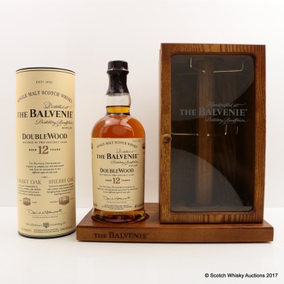 Balvenie 12 Year Old Doublewood Including Balvenie Handcrafted Wooden Bottle Stand Key Holder