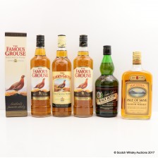 ASSORTED BLENDED WHISKIES X 5 INCLUDING MACLEOD S ISLE OF SKYE 8 YEAR OLD