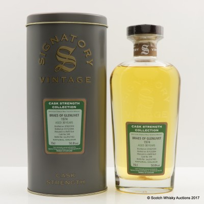 Braes Of Glenlivet 1974 30 Year Old Signatory