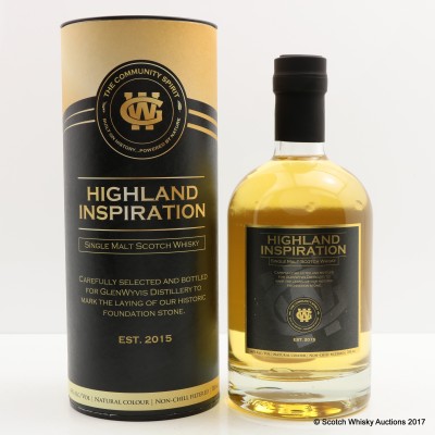 Highland Inspiration bottled to Mark Laying Of Foundation Stone For Glen Wyvis Distillery