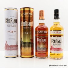 BENRIACH 12 YEAR OLD   BENRIACH 15 YEAR OLD TAWNY PORT FINISH 2 X 70CL