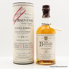 BALVENIE 15 YEAR OLD SINGLE BARREL IN HONOR OF SANDY GRANT GORDON IN HIS 65TH YEAR