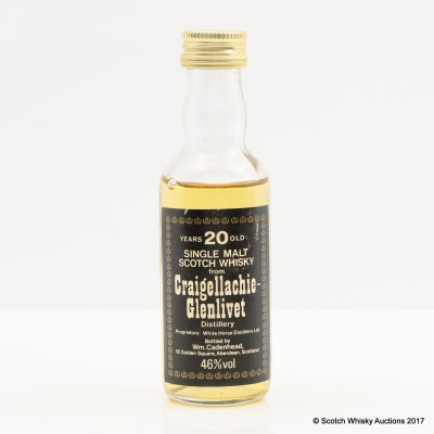 Craigellachie-Glenlivet 20 Year Old Cadenhead's Mini 5cl