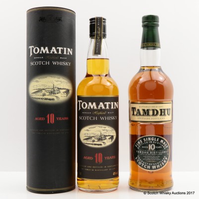 Tamdhu 10 Year Old 75cl & Tomatin 10 Year Old