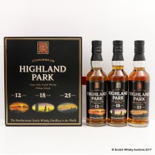 HIGHLAND PARK 12 YEAR OLD  18 YEAR OLD   25 YEAR OLD 33 3CL SET